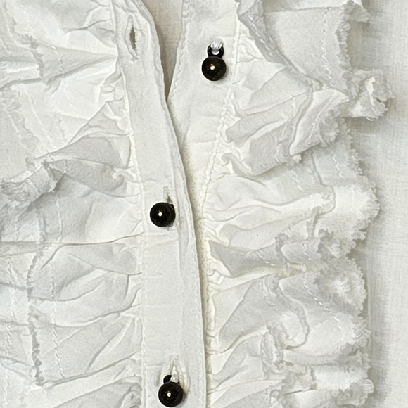 Converse One Star White Sleeveless Ruffle Top - Picture 5 of 11